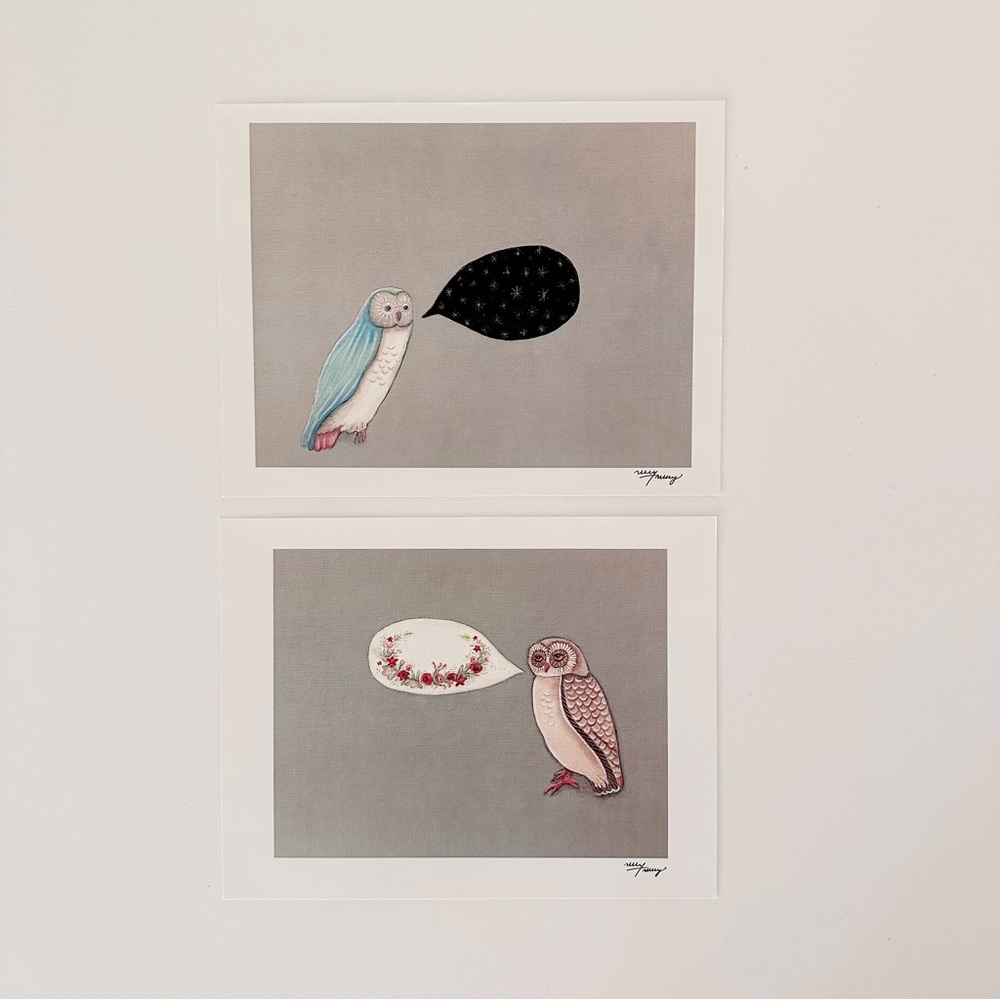 Art print set from Etsy artist Owl Nursery Decor 8.5x11 wall decor